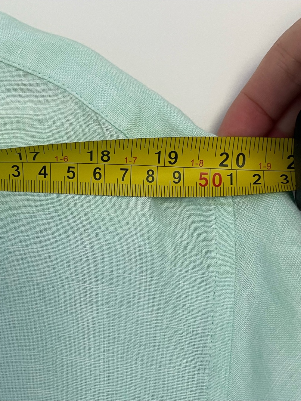 NEW Uniqlo Light Mint Button-Down Long Sleeve Shirt Unisex Short length Casual - Picture 9 of 12